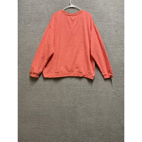 Women’s Buenas Vibras Long Sleeve Sweatshirt Coral XXL NWT - Picture 2 of 9